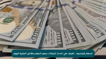 أسعار قياسية.. تعرف على أحدث تحركات سعر الدولار مقابل الجنيه اليوم